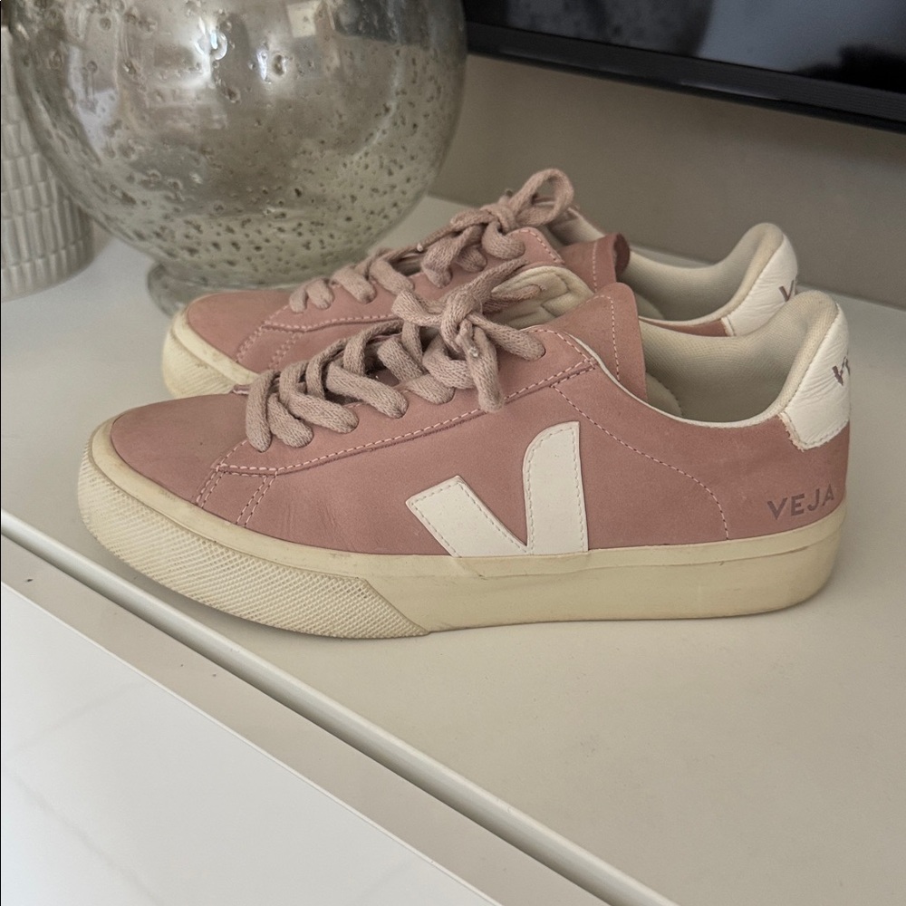 Veja Blush and Cream Sneakers